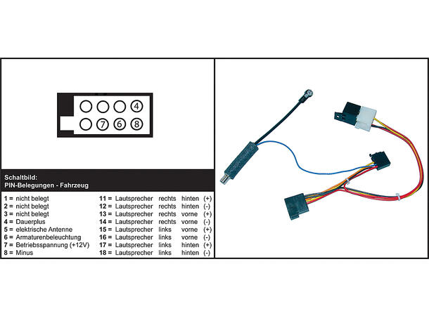 ISO-adapter & ant adapter VW 